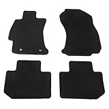 IKON MOTORSPORTS, Floor Mats Compatible with 2014-2018 Subaru Forester 4DR, Black Nylon OE Fitment Style Front & Rear Floor Mats Anti-Slip Carpets Replacement 4PCS, 2015 2016 2017