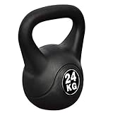 Esta kettlebell está hecha de plástico con un interior compacto