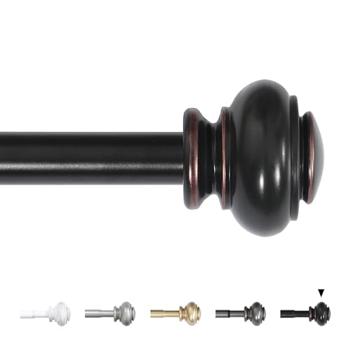 H.VERSAILTEX Curtain Rods for Windows 16.2 to 43.8 Inches 3/4