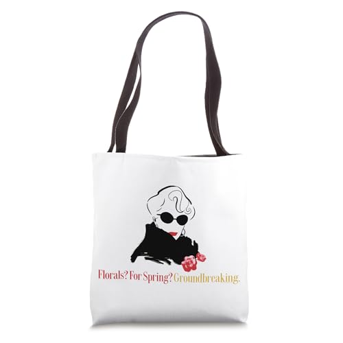 Bolso tote con frase floral de The Devil Wears Prada miniatura 1