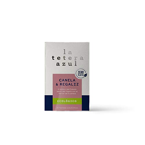 LA TETERA AZUL Organic Canela Regaliz. Regaliz, canela, caradamomo, jengibre, pétalos de rosa. Essential Collection. 20 Bolsitas De 1,5 Gr. …