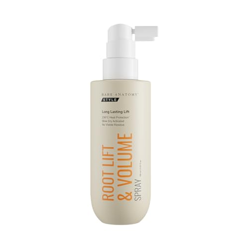 Bare Anatomy Root Lift & Volume Spray | Heat-Activated Hair Volumizer for Fine Thin & Flat Hair | Instant Root Lift Long-Lasting Body & Bounce | Humidity & Heat Resistant | 135ml