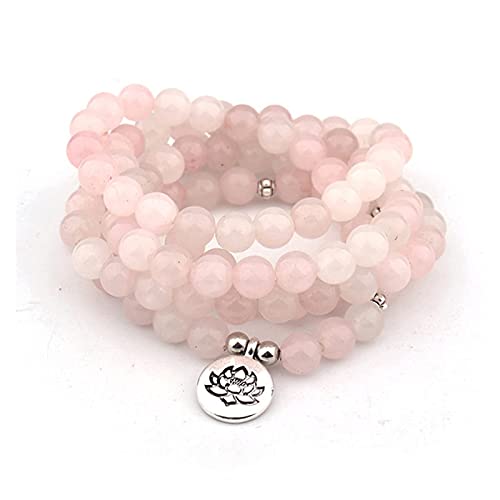 Collier de mode de yoga en cristal rose naturel Stron 6 - 3