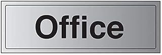 VSafety General Door-Office Sign - 300mm x 100mm - Self Adhesive Alu Effect
