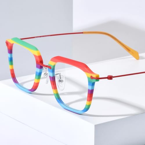 Image of FONEX Acetate Titanium Glasses Frame Men 2024 New Square Eyeglasses Spectacles Eyewear F85843