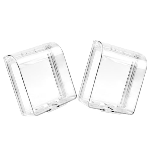 Tofficu Copripresa Autoadesivo 2 Pezzi, Copertura Protettiva per Presa a Muro Trasparente, Protezione Elettrica per Bagno, Cucina, Balcone e Garage, Installazione senza Attrezzi