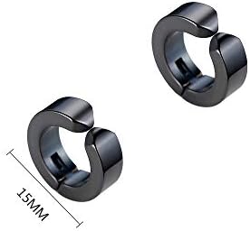 Hinvan Set van 5 paar roestvrijstalen clip-on oorbellen voor dames heren jongens meisjes nep niet-doorboorde oorbellen vrouwen, magnetische niet-piercing oorbellen mannen oor manchet Viking oorbellen