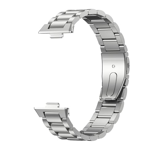 NESLIN Band Compatible with Huawei Watch Fit 4/4 Pro 2025/Fit 3 Strap, Adjustable Stainless Steel Metal Classic Business Style Strap for Huawei Watch Fit 4/4 pro Replacement Band Women Men