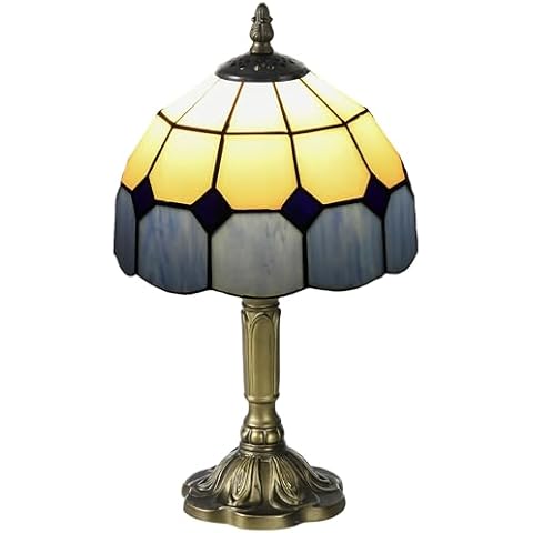 HOMCOM Handmade Stained Glass Table Lamp Cover