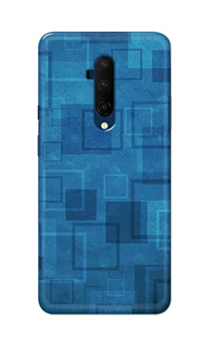 Image of Printed Hard Back Cover Case for OnePlus 7T Pro | OnePlus 7 Pro Back Cover (Plain Azure Blue) -702