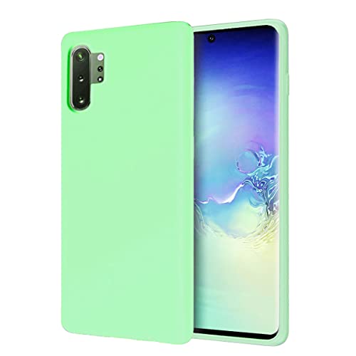 Image of LIRAMARK Liquid Silicone Soft Back Cover Case for Samsung Galaxy Note 10 Plus /Note 10+ (Mint Green)