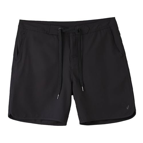 Mens Board Shorts Men's 7” Inch No Liner Men's Board Shorts for Mens Swim Trunks Men | Surf Boardshorts for Men Swim Trunk - Black - 31