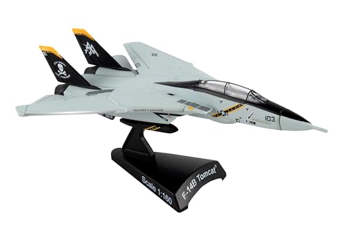 Daron F-14 Tomcat Jolly Rogers Die-Cast Model – 1:160 Scale Supersonic Fighter Jet Replica,...