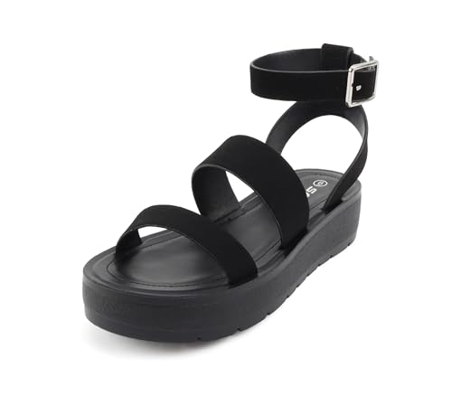 Image of Soda Glory ~ Women Open Toe Multi-Strap Flatform Sandals