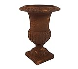 zeitzone Französische Vase Amphore Pflanztopf Gusseisen Rost Antik-Stil 20cm