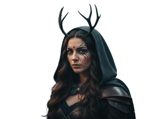 Tims Plum Dämonische Geweih-Hörner Kopfschmuck Fantasy-Kreatur Kostümzubehör für Cosplay und Halloween