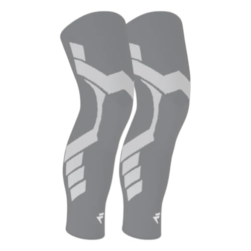 FLYTEX Knee Compression Sleeves Pain & Injury Relief for Knees Osteoarthritis Meniscus Tear Cruciate Ligament IT Band Syndrome Ideal for Running Hiking Cycling Fitness Basketball (Grey S)