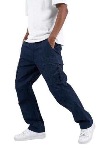 Image of Lymio Cargo for Men | Cotton Cargo Pant | Drawstring Waist Pant (Also Available in Plus Sizes) (01-04)