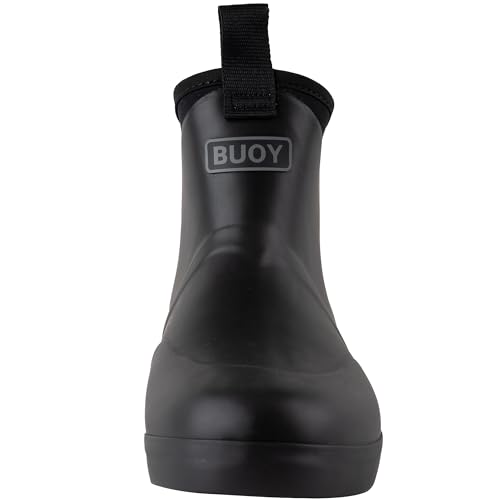 Image of Buoy Boots Women's Waterproof Ankle Rain Boots, Rubber Deck & Fishing Boots | Neoprene Lining, EVA Foam Insole, Slip-Resistant Non-Marking Outsole for Comfortable Traction on Boats, Farms & Wet Ground
