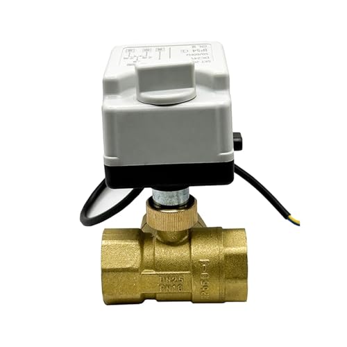 Robinet à tournant sphérique électrique 3 voies 1-1/2" 24V à commande manuelle de secours