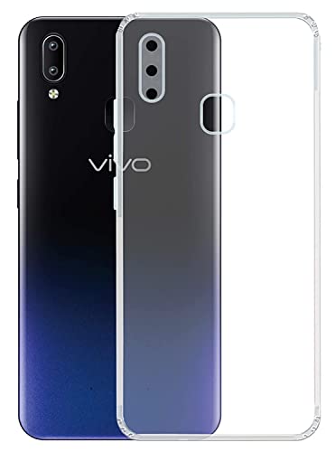 Image of COVERBLACK Soft Rubber Silicon Clear Back Cover Compatible Model for Vivo V9 Pro - Transparent