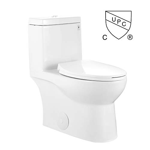 Deervalley Dv-1F52816 Ally White Ceramic Standard Comfortable Seat Height Elongated Dual Flush One Piece Toilet With Soft Closing And Quick Release Toilet Seat #TOP1