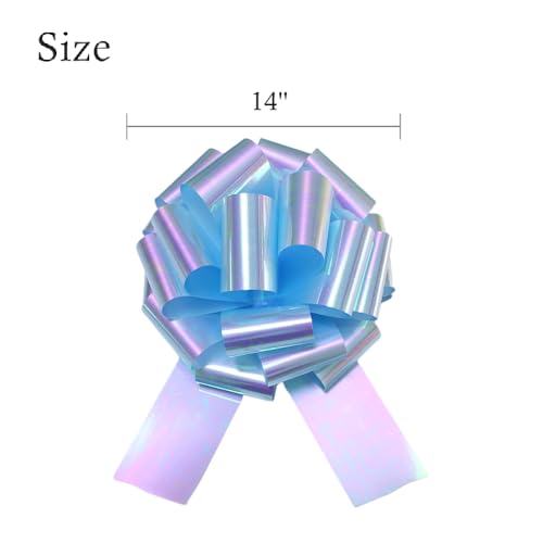 Image of 1Pcs Large Gift Bow,14 in Giant Pull Bow Big Blue Bow,Great Gift Bows for appliances,Bikes,Table Decorations and Party Events (Light Blue)
