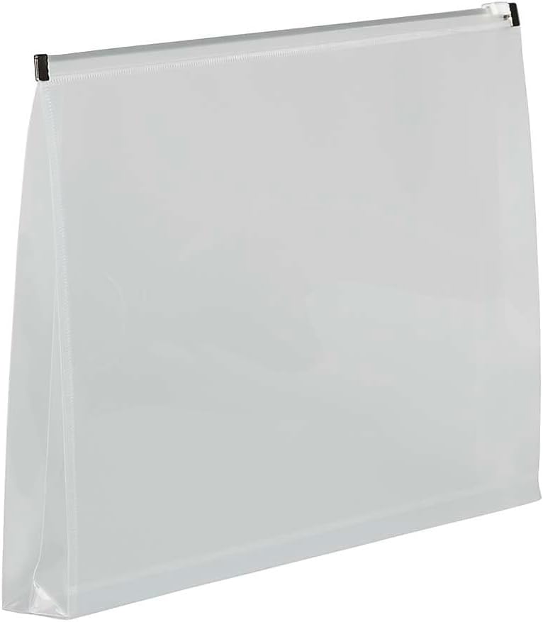 JAM PAPER Plastic Envelopes with Zip Closure - Legal Booklet - 9 1/2 x 15 1/2 - Clear - 12/Pack