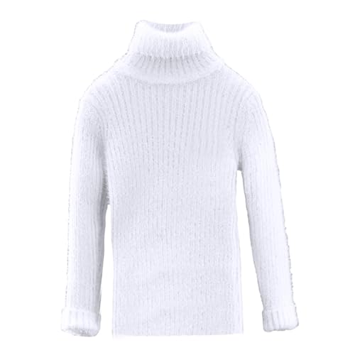 Pull à col roulé pour bébé garçon tricoté chaud de 2 à 9 ans