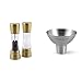 Cole & Mason H332017 Derwent Salz und Pfeffer Mühle Set (Gold) / Cole & Mason H611928CS Dover Edelstahltrichter | Bundle