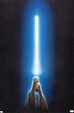 Trends International Star Wars: Original Trilogy - Blue Lightsaber Wall Poster, 34L x 22.4W, Premium Unframed Version