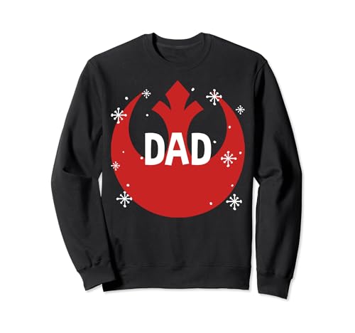 Image of Star Wars Christmas Rebel Snowflake Vintage Dad Badge Sweatshirt