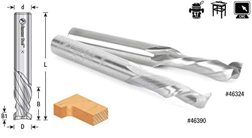 Amana Tool - 46322 CNC Solid Carbide Compression Spiral for Solid Wood 1/4 Dia x 7/8 x 1/4, 1/4 Dia x 7/8 x 1/4 (46322) - Image 3