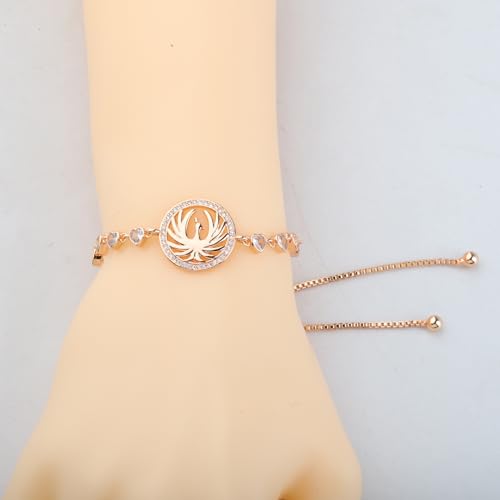 FEELMEM Inspirational Phoenix Gift Phoenix Slider Bracelet Fire Bird Jewelry Phoenix Recovery Gifts3