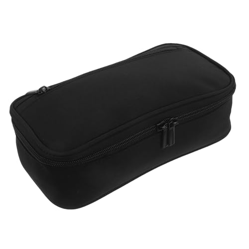 COHEALI Estuche Grande para Lápices de Tela Oxford Resistente Organizador Portátil de Gran Capacidad en Color Negro Estuche para Papelería Escolar y Oficina Bolsa Multiusos para