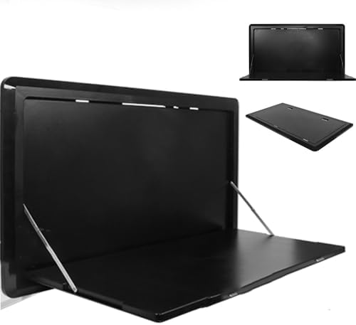 Portable Folding Picnic Table for RV & Caravan - 31.5"x17.7" Wall Mount Dining Desk, Flip Down Floating Table, Ideal for Camping & Outdoor Use (Black)