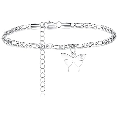 TONY & SANDY Butterfly Initial Ankle Bracelet Cover
