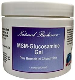 Natural Radiance MSM Gel Plus Glucosamine Bromelain and Chondroitin 4 oz. Jar (Odorless & Unscented)