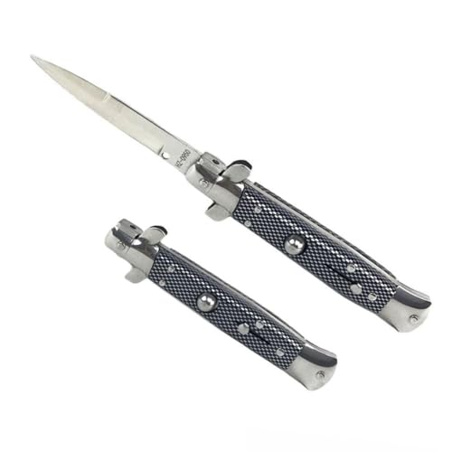 Faca Dobrável HZ The Goodfather (Prata) - Aço Inoxidável, Plástico ou Borracha