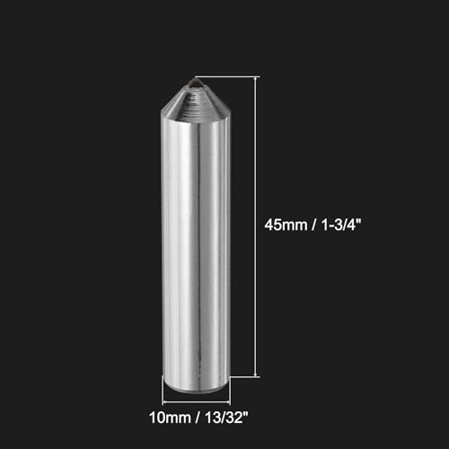 QUARKZMAN Diamantschleifer, 10mm x 45mm (13/32 x 1-3/4) Einzelner konischer Punkt Schleifrad runder Stift Geschweißtes Diamant-Abrichtwerkzeug, Silberton