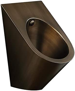 Urinal Wall-Hung Toilet, Wall-Mounted Male Urinal Induction Drainage Public Toilet Urinal Small Vertical Toilet, Suitable for Families, Hotels,Brown-A