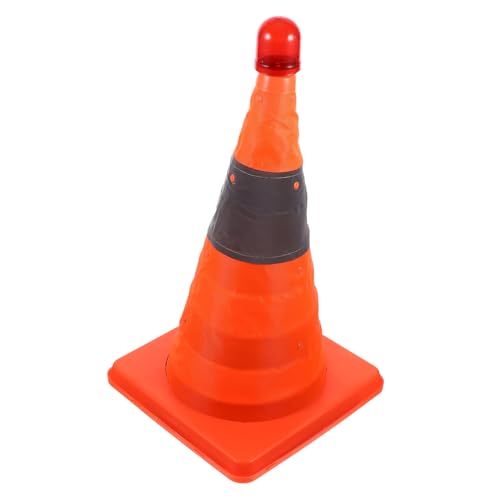 SMASOLO 折り畳み交通コーン 高輝反射ライト付 多目的 コーン 軽量折りたたみ式 安定性ラバー底 夜間視認性向上 緊急道路標識