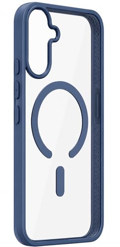 Image of ArmourPro MagSafe Compatible Case for Samsung Galaxy S24, Magnetic Wireless Charging Back Cover with Clear Back, Flexible TPU Bumper, Camera Protection | Navy Blue