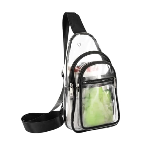 Bolsa transparente de PVC, bolsa de hombro impermeable, mochila de moda con cremallera, bolso de teléfono para viajes, playa, piscina, Atributo único, Refer to description