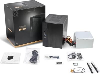 ASRock DeskMeet X300 Mini PC Barebone Kit – AMD AM4 Socket, Supports Ryzen 5000/4000/3000G CPUs, DDR4-3200MHz, PCIe 3.0 x16, Dual M.2, USB 3.2 Gen2 Type-C, 500W PSU (No CPU/RAM/Storage Included)