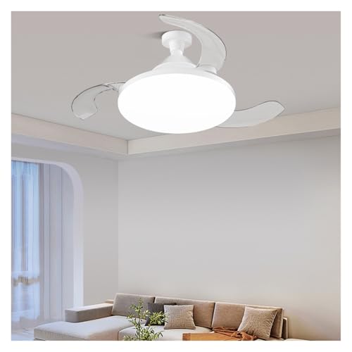 Ventilador de techo con luz para sala de estar y dormitorio moderno 4