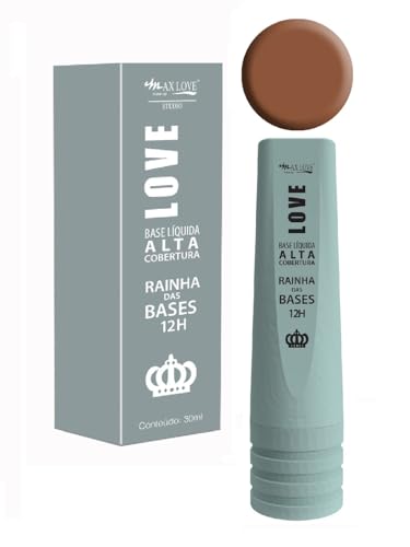 Base Max Love Rainha das Bases - Líquida Alta Cobertura, 12 Horas, Matte, Longa Duração, Cor 615