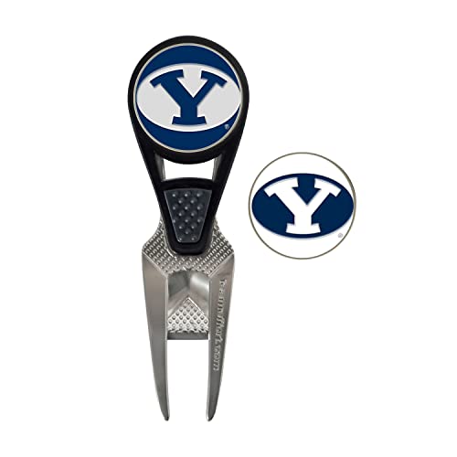 Team Effort BYU Cougars CVX Golf Ball Mark Repair Tool and 2 Ball Markers