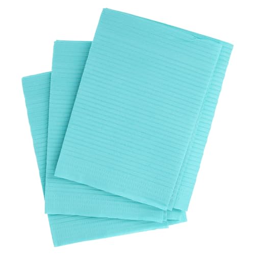 Dri-Gard Disposable Towels, 13" x 19", 2-Ply, Poly Back, Aqua, 500 Ct