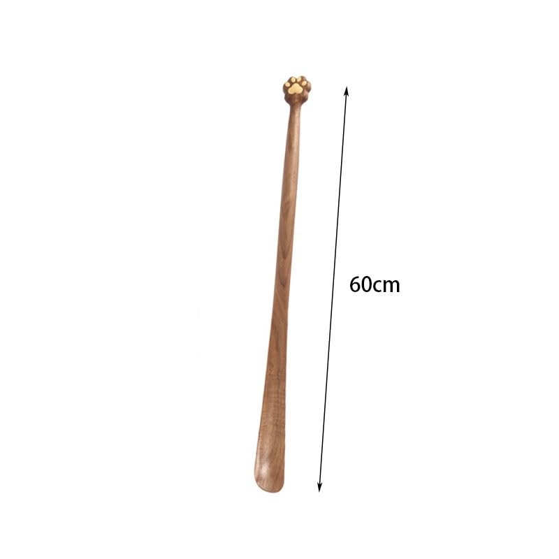 Calzador Calzador de mango largo, magnético, de madera maciza, creativo, for mujeres mayores, embarazadas, portátil, pequeño, for el hogar Calzador Con Mango Largo